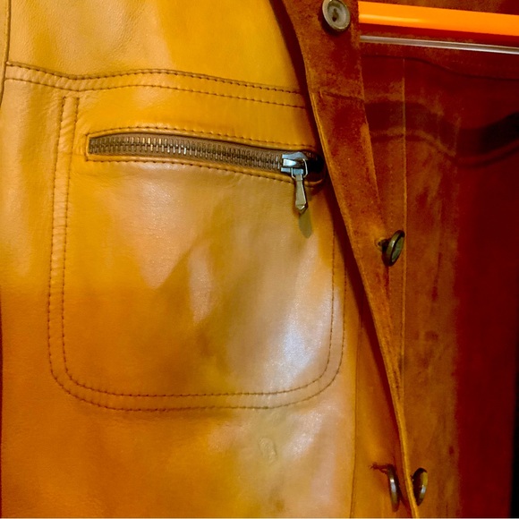 Stuart Norman reversible butter leather jacket , removable buttons . - Picture 4 of 16
